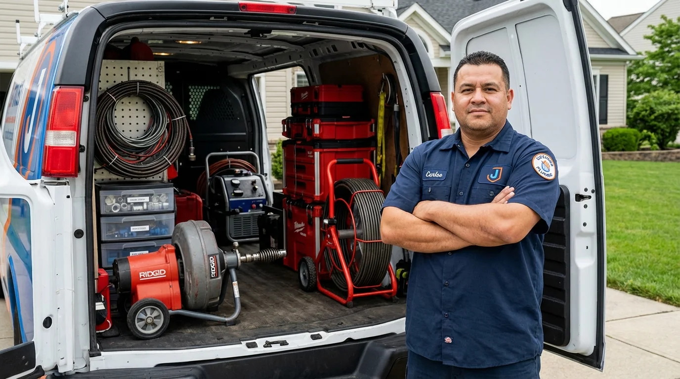 Professional drain cleaning equipment and Johns Plumbing LLC plumber in Oroville